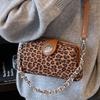 Autumn Personalized New Leopard Print Simple Handbag Women's Fashion Retro Texture Shoulder Bag Messenger Bag