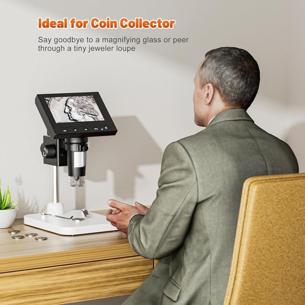 4.3 inch 1000X LCD USB Digital Coin Soldering Microscope PC Photo/Video Repair Magnifier Microscopes Camera