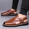 Men’s Sandals Mary Jane Dancing Shoes Dress Wingtip Wedding Stylish Formal Leather Prom Blazers Shoes Over Sized