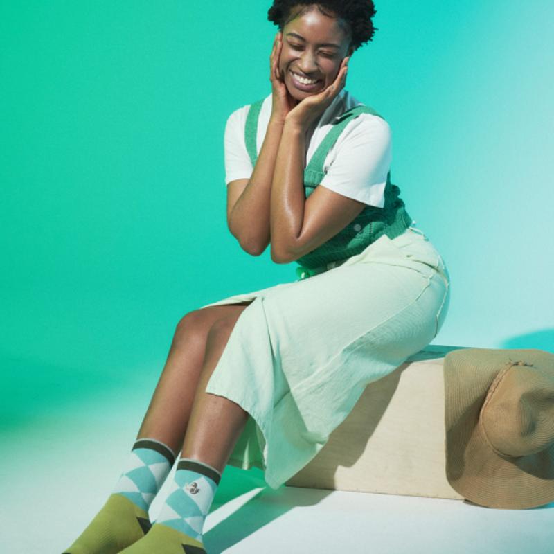 

SoxOverWhatever Aesthetic Indie Olive Green [S] Quarter S(220-250mm)