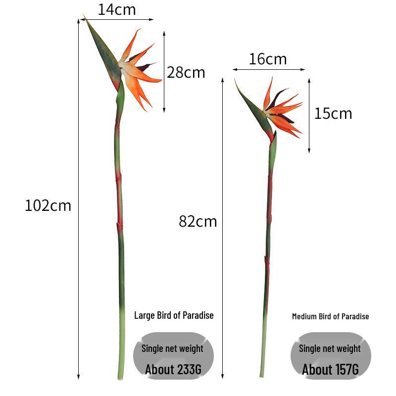 Premium Scorpion Tail Phoenix Bird of Paradise New Year Decorative Faux Flower Arrangement