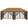 Pavilion with Side Walls 6 X 3 M Beige Polyester and Steel 190