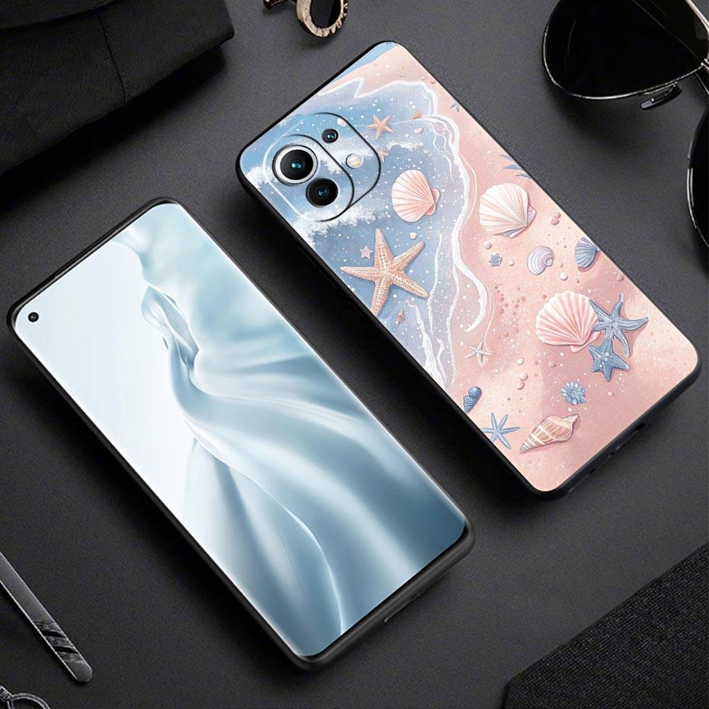 Ocean Coastal Seashell Seaweed Phone Case Cover for Xiaomi Mi 17 15 14 13 12 11 Ultra 15T 14T 13T 12T 11T Pro Lite 5G Soft TPU