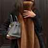 Dolcevita Pelliccia Pelliccia Senzamaniche Gilet Moda Donna Caldo Ispessito Gilet 2025 Signora Lussi Nuovo Primavera Street Party Capispalla