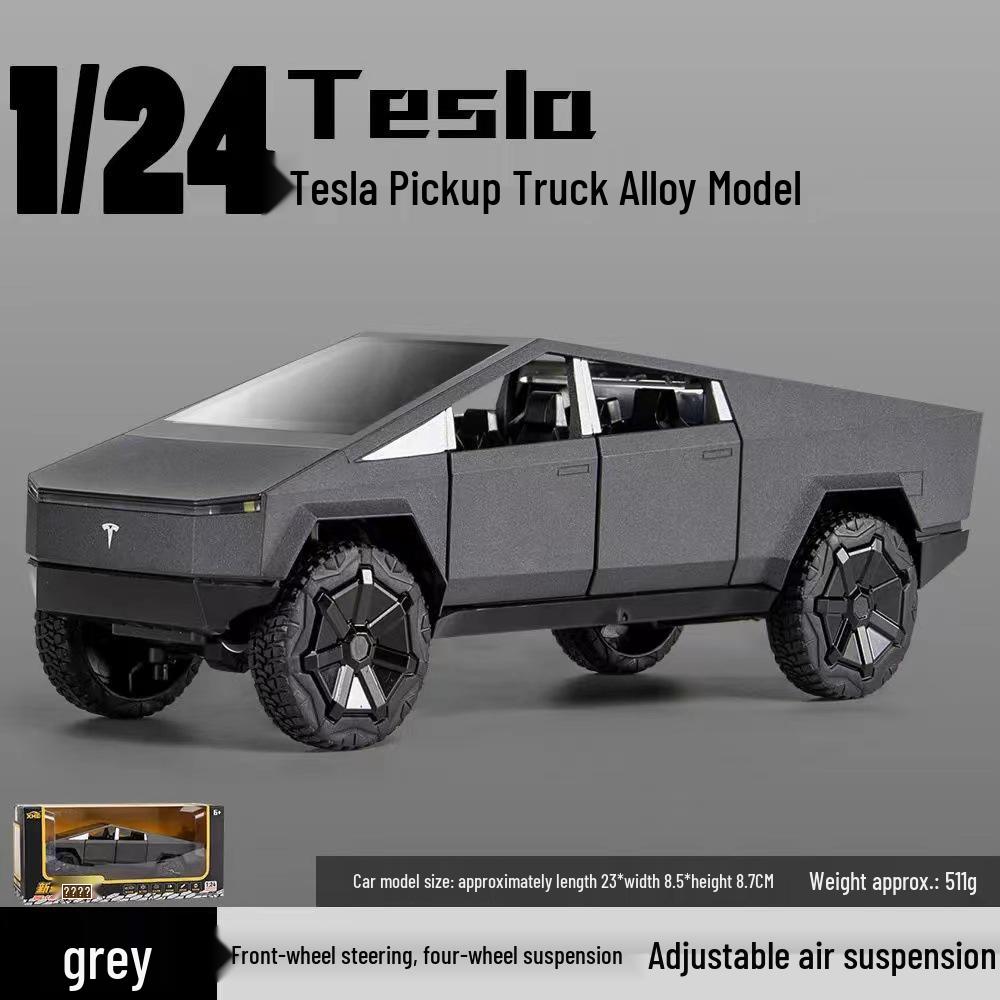 

1:24 Модель из сплава Tesla Cybertruck – Игрушечный пикап-кибертрак