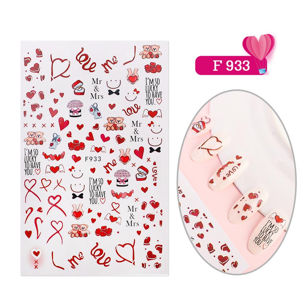1PCS Valentine's Day Cartoon Nail Art Stickers