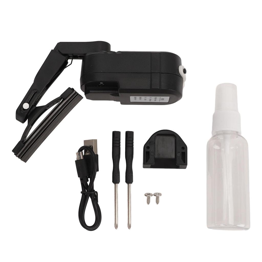 Rechargeable Motorcycle Helmet Windshield Wiper for Most Extension for Motorcycle and Electric Car Helmets Wiper, Helmets, 2-Speed Switch, Bracket,