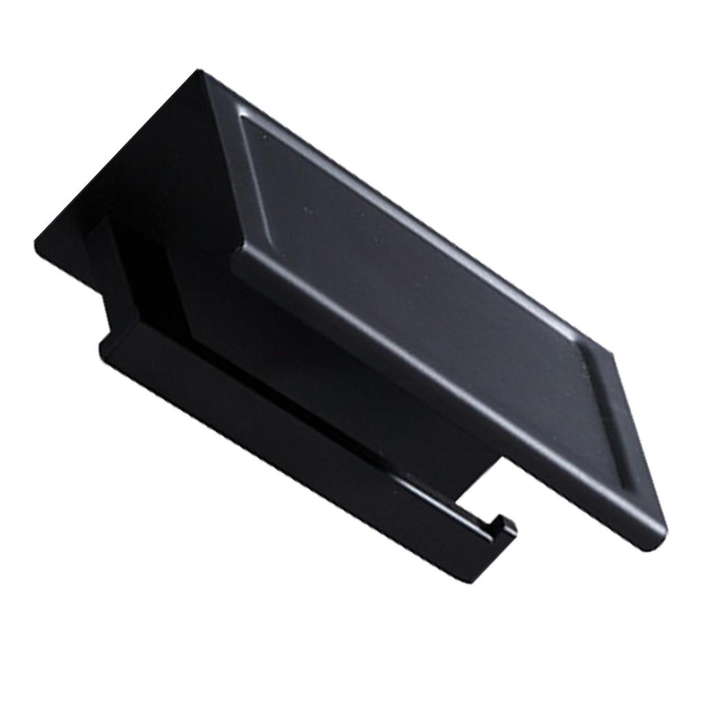 Tissue Roll Dispenser Storage Wall Mounted Black