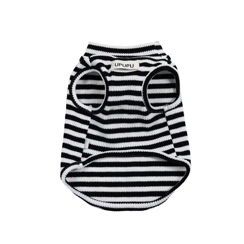 Breathable Striped Summer Vest for Small Dogs: Schnauzer, Yorkshire Terrier, Teddy