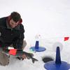Winter-Eisangel-Spitze mit Flagge für starken Gebrauch; Tragbare Eisangelwerkzeuge 1 Set