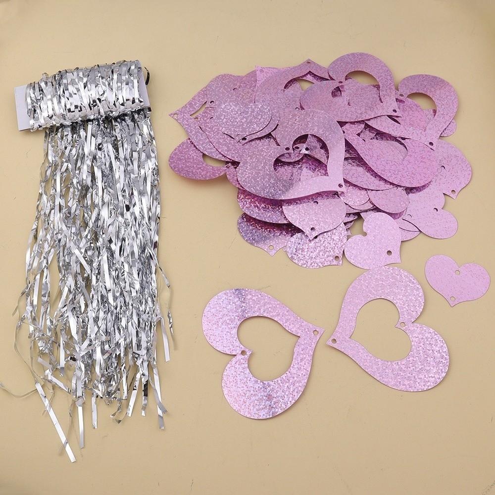 

New Red Heart Laser Sequin Garland DIY PVC Love Pulling Curtain Love Letter Rain Curtain Pendant Valentine s Day Ornaments