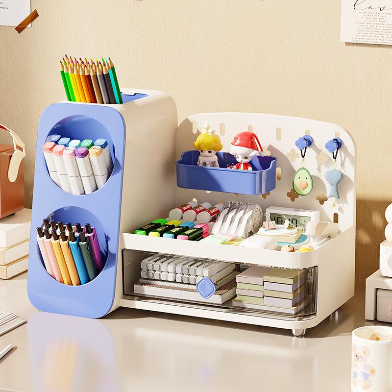 Desktop Storage Box, Student Stationery Organization, Children's Desk, Drawer-type Storage Rack, Office Slanting Pen Holder