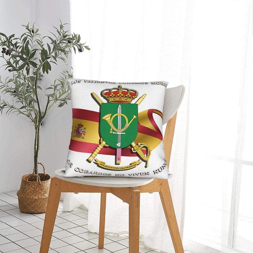 Spain Military Mountain School And Special Operations Pillow Cover Custom Cushion Cover Pillow Case For Office Car Home Decor