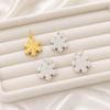 Sterling Silver 999 Frosted Snowflake Gold/Silver Pendant Necklace