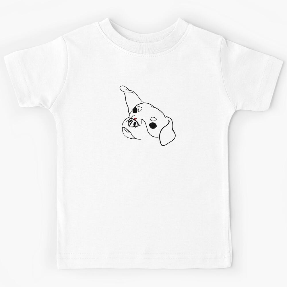 Puppy With Ladybug on Nose| Watson the Dog Line Art | Commission Kids T-Shirt 140