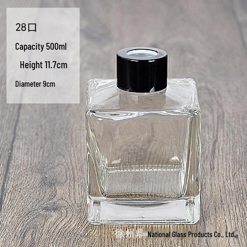Transparent Glass Aroma Diffuser Bottle with Rattan Sticks - Available in 50ml, 100ml, 150ml, 200ml for Essential Oils
