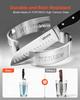 Kitchen Knife Set with Block and Sharpener, 15 Piece High Carbon Stainless Steel Sharp Knife Set, Kitchen Cutlery with Crack-Resistant Handle,