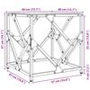 Coffee Table with Glass Top Transparent 40 x 40 x 41 cm Steel