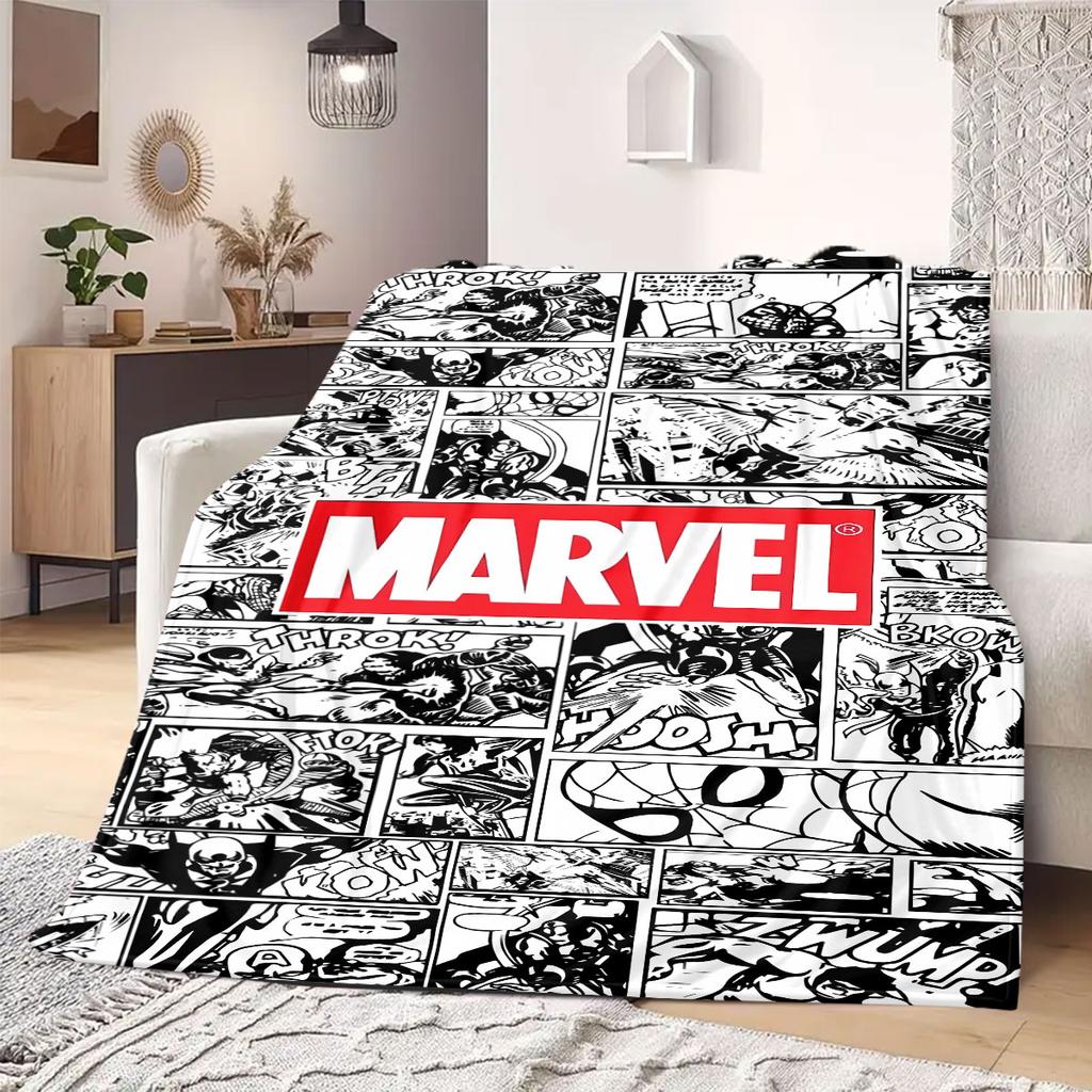 Marvel Cartoon Print for Bedrooms Sofas Beds Chairs Picnics Travel Flannel Blanket Home Decor Great Gift Various Sizes New