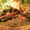 Ahvqevn 6 Pieces Forest Animal Figurines Forest Creatures Figurines Squirrels Deer Rabbits Family Figurines Miniature Toys