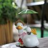 Cute Duck Resin Stand Garden Home Office Decorative Holder As Birthday Festival