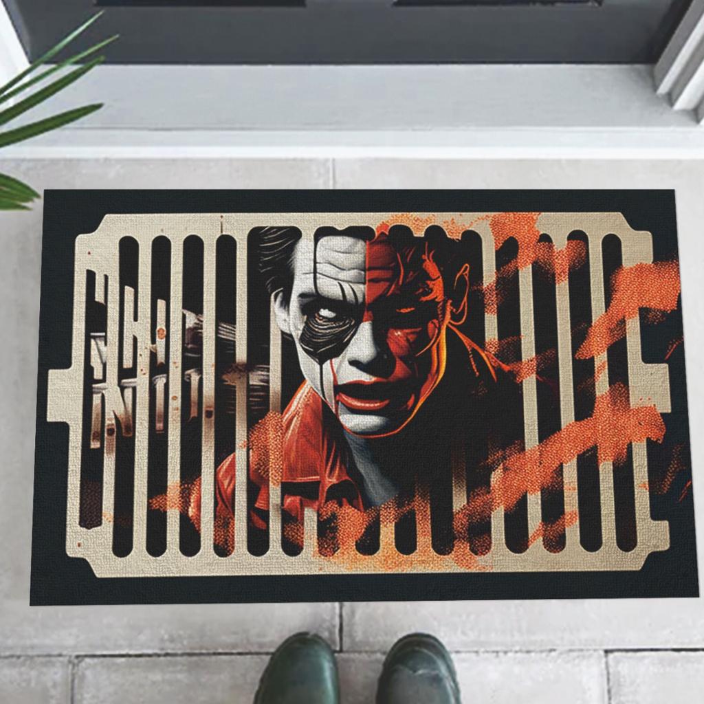 Halloween Clown Printed Kitchen Carpet Living Room Dining Room Laundry Floor Mat Bath Balcony Hallway Non-slip Door Mat