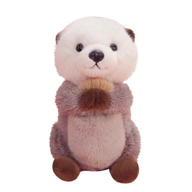 Plush Otter Toy Animal Soft Short Pile For Children Gift