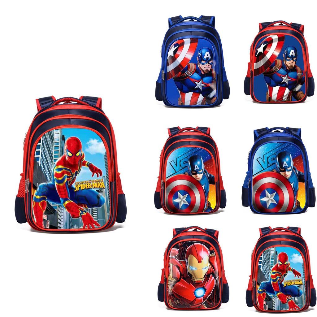 Marvel Avengers Kids Backpack Set With Iron Man Captain America Spider-man Perfect For Any Adventure!