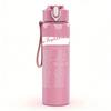 1PC Plain Blank Minimalist White Print 750ml Portable Sports Water Bottle Leakproof Gym Outdoor Travel Drink Cup