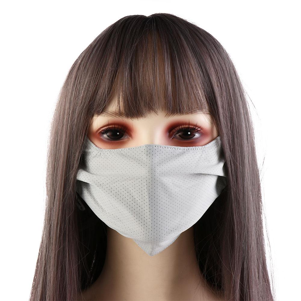 Summer Outdoor Mesh For Girl Sun Protection Sunscreen Mask Face Cover Face Scarf Ice Silk Mask
