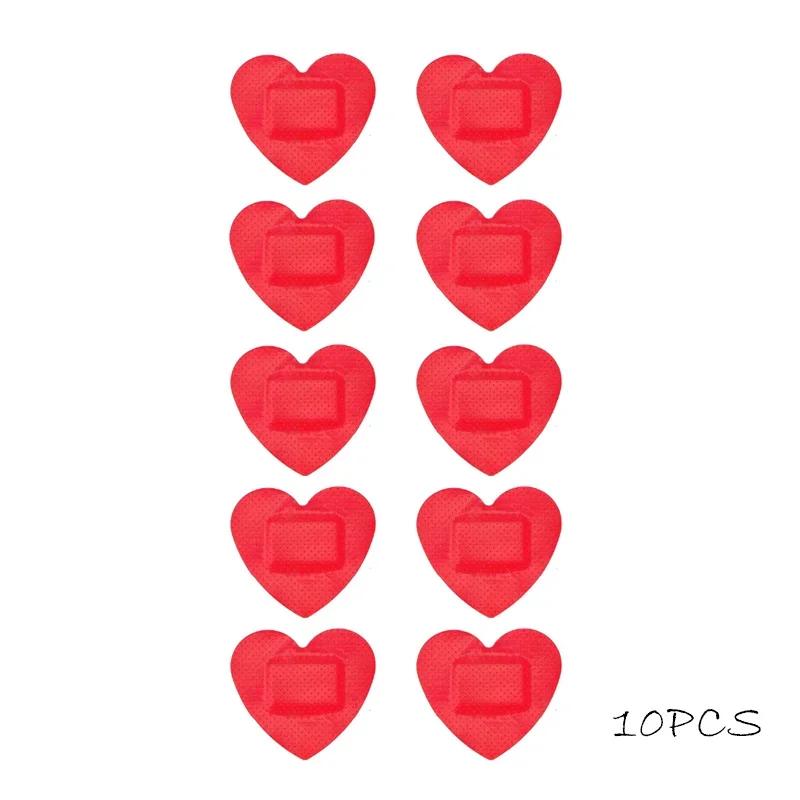 10Pcs Heart Shaped Bandage Pad Hydrocolloid Dressing Heart-shaped Self-adhesive Wound Patches First Aid Gauze