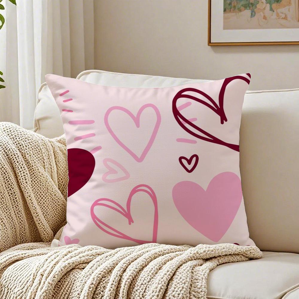 Sweet Iove Family Companionship Gift Cushion Cover Pillowcase Antidustmite Living Room Sofa Decor Cushion Room