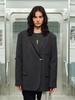 RAIVE Buckle Detail Blazer In Charcoal Vw6Sj104-9E