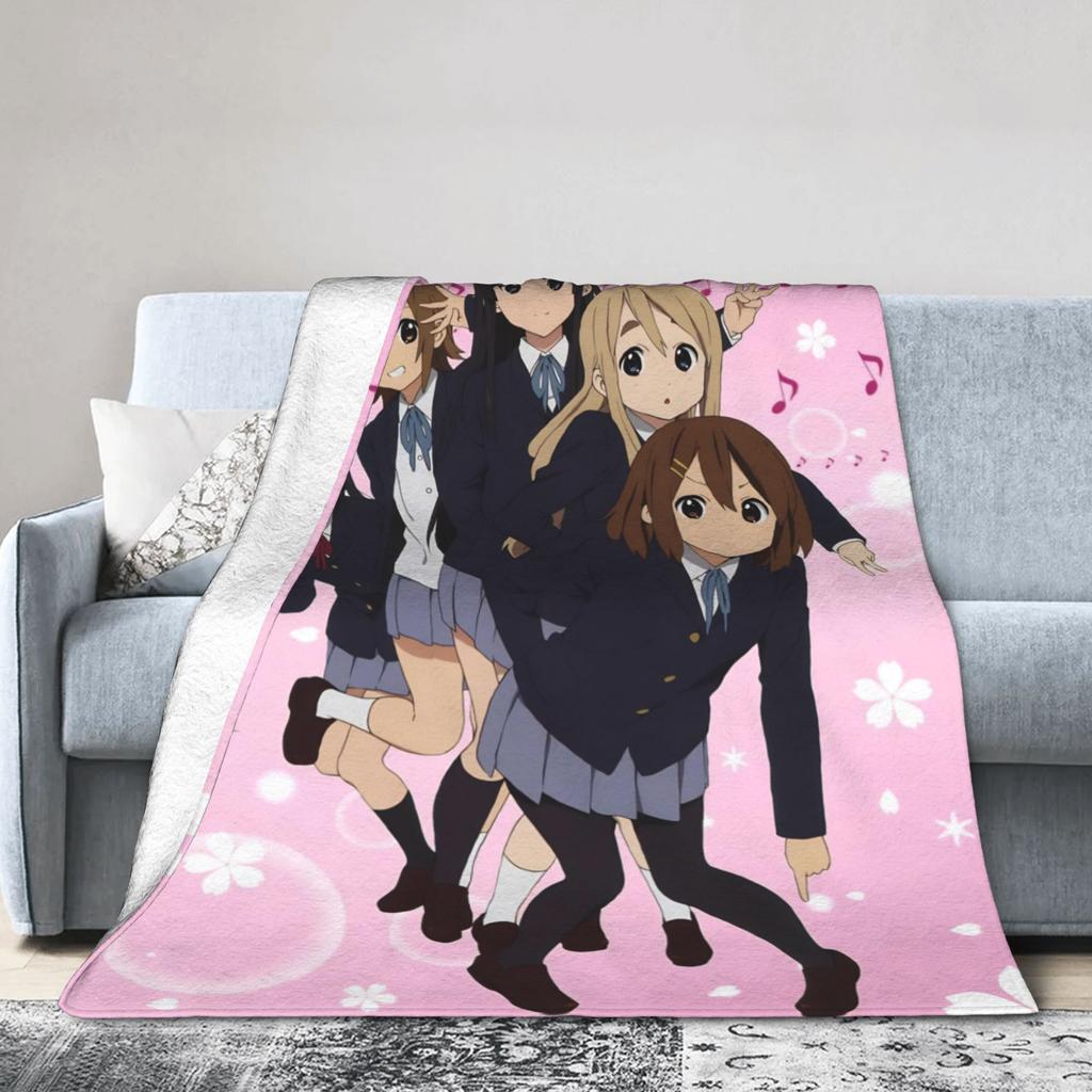Comfort K-On! K-On Girls Anime Blanket Merch Home Decorative Throws And Blankets Lightweight Thin Fleece For Outdoor
