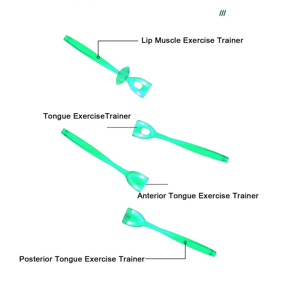 4 szt. Trener mięśnia języka Popraw elastyczność Lateralizacja Podnoszenie Narzędzie do treningu mięśni jamy ustnej na dyzartrię z pudełkiem do przechowywania
