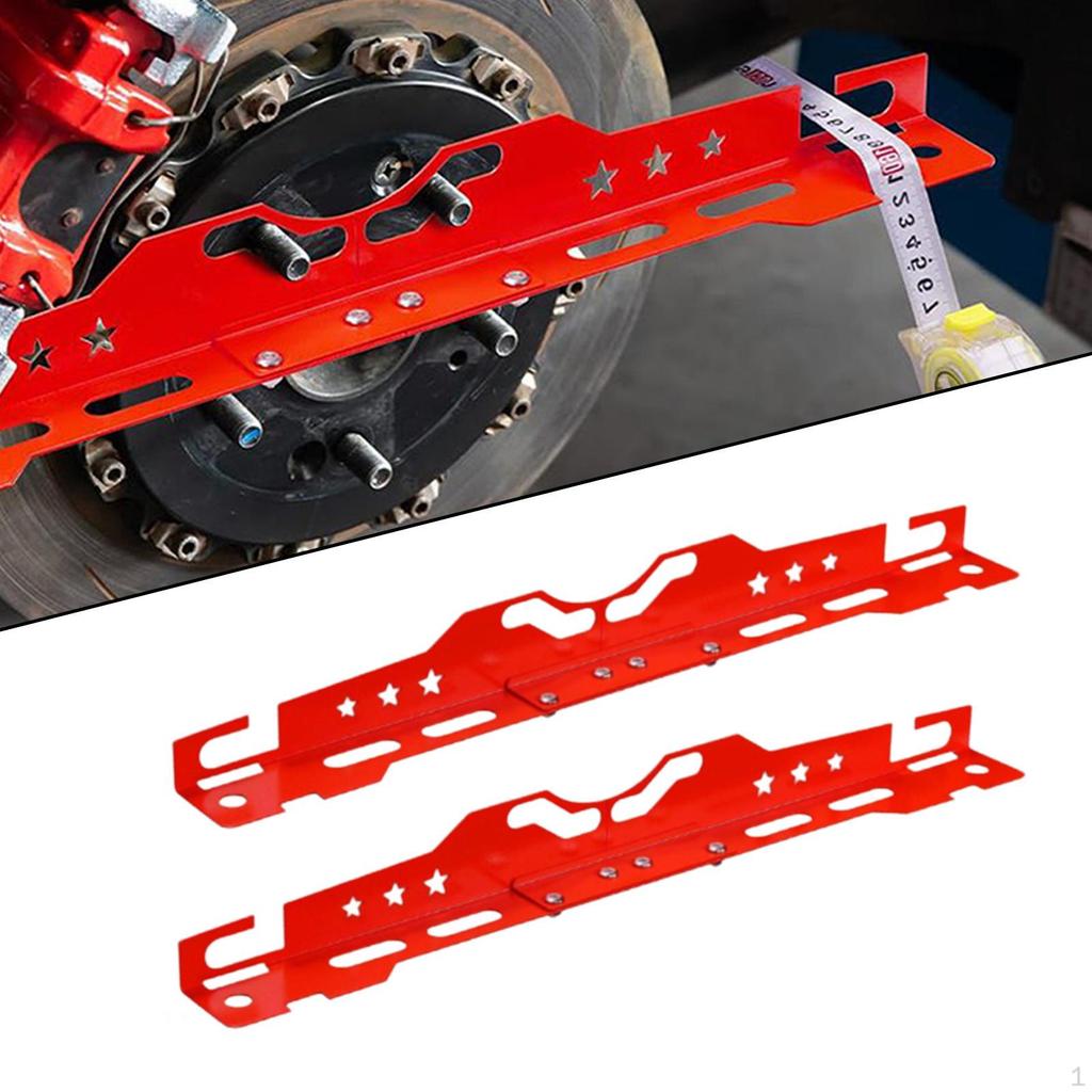 2 stk Kraftige Hjulstillingsverktøy Tåvinkelverktøy Plater Dekkreparasjon Aluminiumslegering for