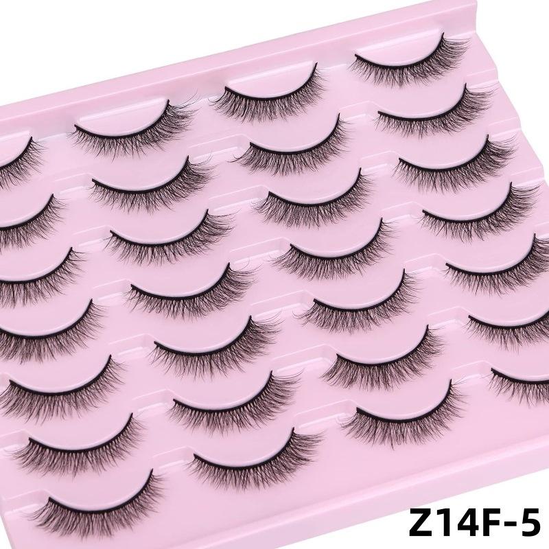 

14 пар накладных ресниц из искусственной норки, густые многослойные, жареные, трехмерные, растрепанные, пушистые ресницы Z14F-4