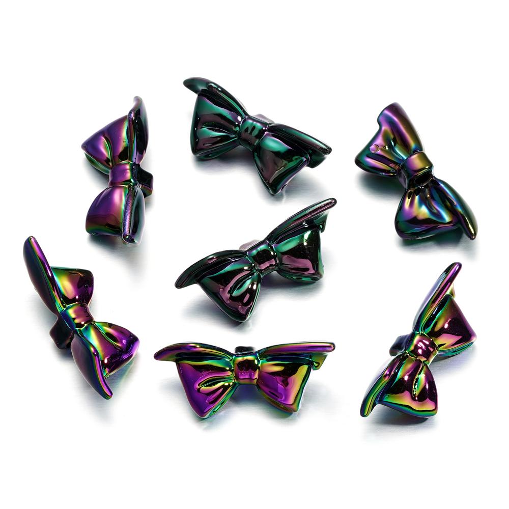10Pcs/Lot 18*39.5mm Acrylic Bow Tie Shape Loose Spacer Beads for DIY Jewelry Making Bracelet Earrings Necklace Accessories