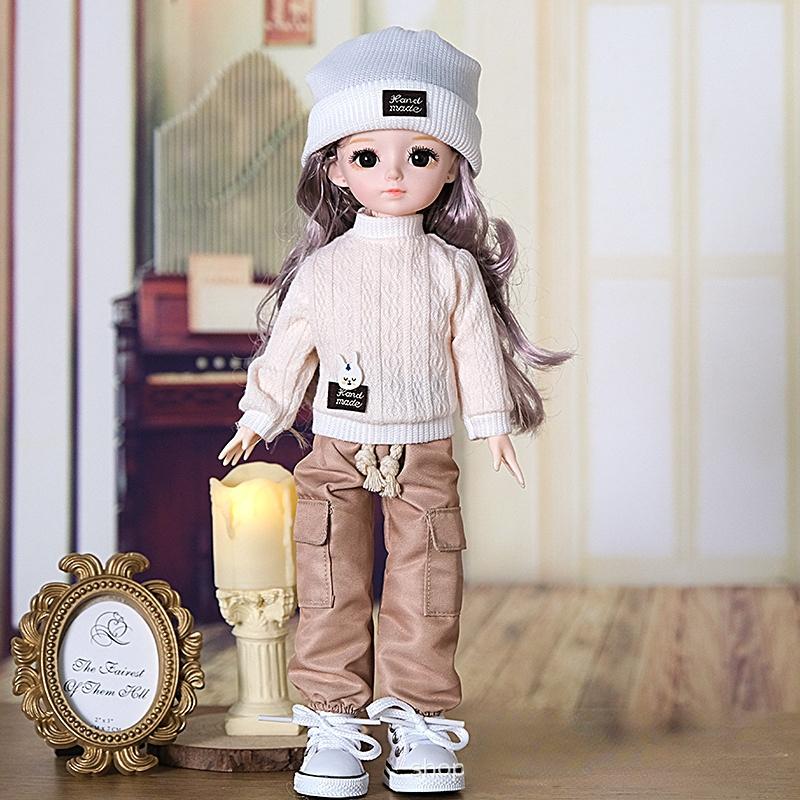 Moda Kazak Seti 1/6 Bjd Bebek Yedek Giysileri Kız veya Erkek Bebek Etek Aksesuarları 30cm Bebek Çocuk Kız Oyuncak Hediye