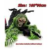 Fantasma Rampicante Elettrico di Halloween Testa Calva Occhi Luminosi Zombie Rampicante Figura Realistica Mobile Stanza degli Enigmi Fantasma Rampicante