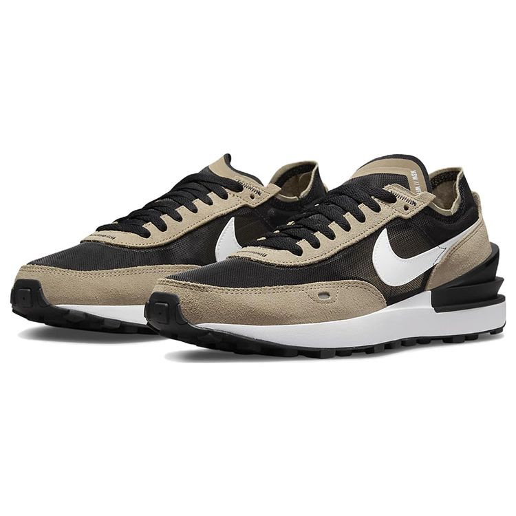 Nike Waffle One Black Khaki Men Sneakers White DA7995-002