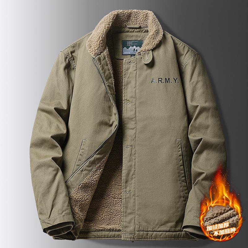 

Мужская свободная повседневная хлопковая куртка однотонная короткая зимняя теплая куртка XXXXL армия зеленый