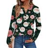 Women's Printed Long Sleeve Shirts Elegant Casual Tops Trendy Shirts Tops