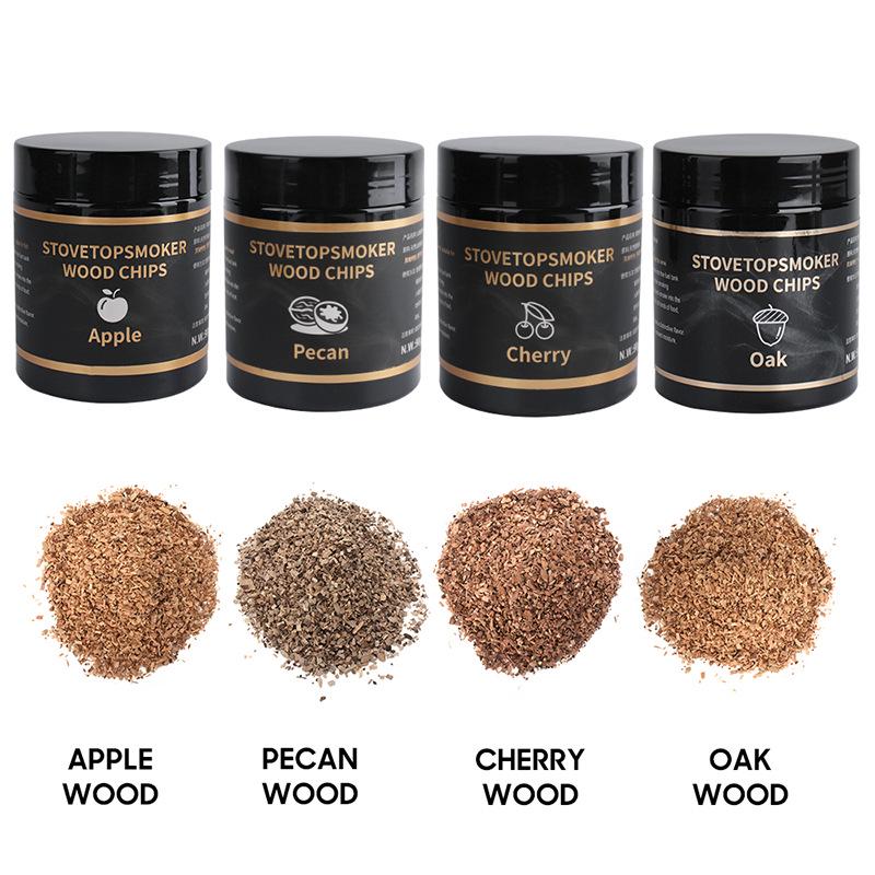 Handheld Smoker Wood Chips - Apple, Walnut, Cherry, Oak Flavors for Molecular Cuisine