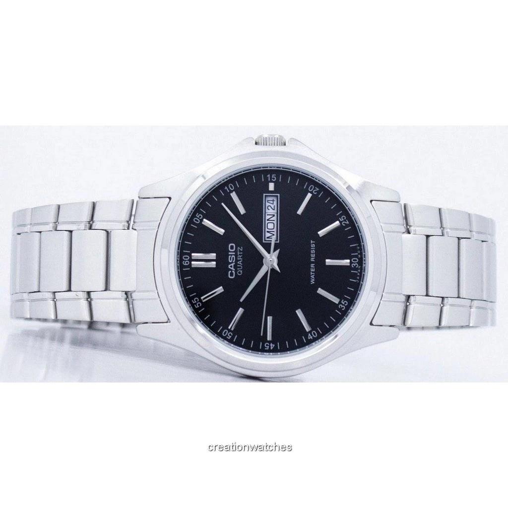 Casio Enticer Quartz Analog Black Dial MTP-1239D-1ADF MTP-1239D-1A Relógio de homem