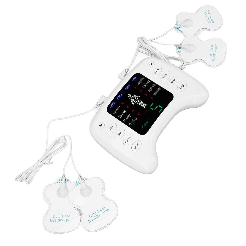 Electronic Pulse Massager Adjustable 15 Gears 8 Modes Timer Dual Output Muscle Stimulator Pulse Massager