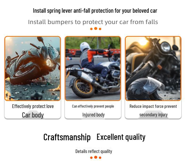 600RS Aluminum Alloy Spring Head Bumper with Carbon Steel Guard for Racing Bar Modification
