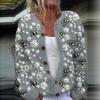 2026 foreign trade new 3D digital printing cardigan knitted jacket women's clothing early spring and autumn factory wholesale