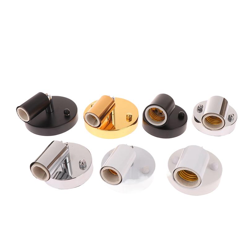 1 Set Socket Holder Adapter Iron Celling Light Sconces Vintage E27/E14 Wall Lamp 180 Degree Rotation Adjustable Metal Lamp Base