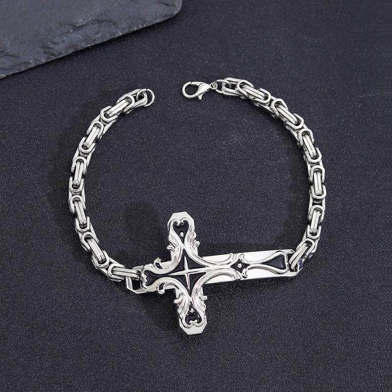 Trendy Unisex Bracelet: High-Quality, Simple Cross Design for Parties A0501